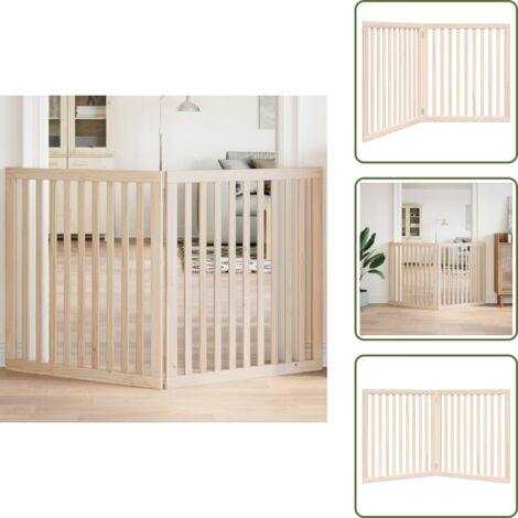 - vidaXL Cancello per Cani Pieghevole 2 Pannelli 160 cm Legno di Pioppo -