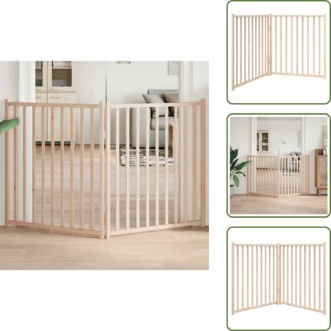 - vidaXL Cancello per Cani Pieghevole 2 Pannelli 160 cm Massello Abete -