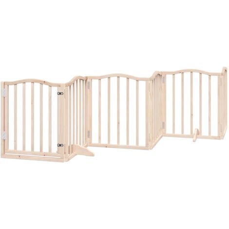 vidaXL Cancello per Cani Pieghevole 6 Pannelli 300 cm Legno di Pioppo