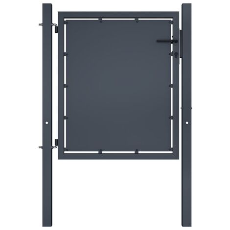 vidaXL Cancello per Giardino in Acciaio 100x100cm Antracite