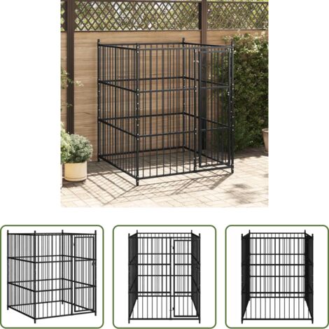 vidaXL Canile per cani -  Canile da Esterno 150x150x185 cm