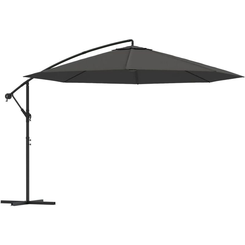 Vidaxl - Cantilever Garden Parasol with Aluminium Pole 350 cm Anthracite