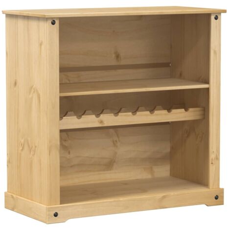 vidaXL Cantinetta per Vini Corona 107,5x51x105,5cm Legno Massello Pino