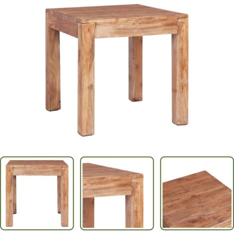vidaXL Caoba -  Mesa de centro de madera maciza de caoba 53x50x50 cm