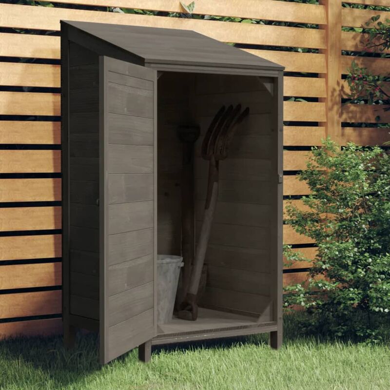 Vidaxl - Capanno da Giardino Antracite 55x52x112 cm Legno Massello Abete 3041