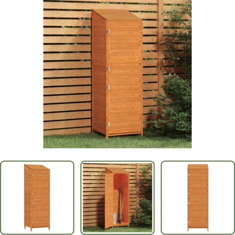 vidaXL Capanno in abete -  Capanno da Giardino Marrone 55x52x174,5 cm Legno Massello Abete