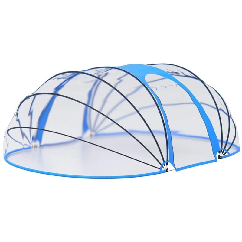 

Capota para piscina ovalada 530x410x205 cm - Plateado - Vidaxl