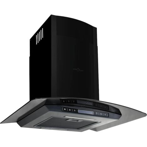 vidaXL Cappa Aspirante a Muro Acciaio Inox 756 m³/h 60 cm Nera