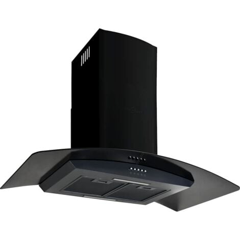 vidaXL Cappa Aspirante a Muro Acciaio Inox 756 m³/h 90 cm Nera