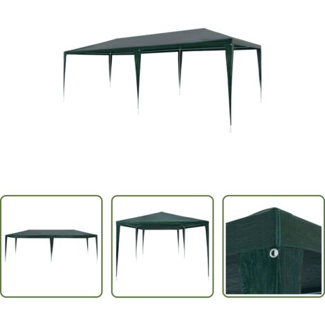vidaXL Carpa al aire libre -  Carpa para fiestas PE verde 3x6 m