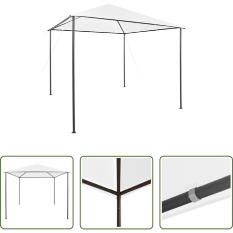 vidaXL Carpa al aire libre -  Cenador blanco 3x3x2,9 m 180 g/m²