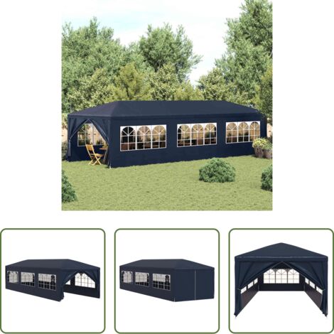 vidaXL Carpa de jardín - Carpa para celebraciones azul 3x9 m