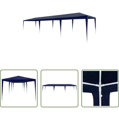 vidaXL Carpa de polietileno -  Carpa para fiestas PE azul 3x9 m