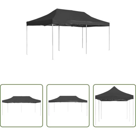 vidaXL Carpa impermeable -  Carpa plegable profesional de aluminio antracita 6x3 m
