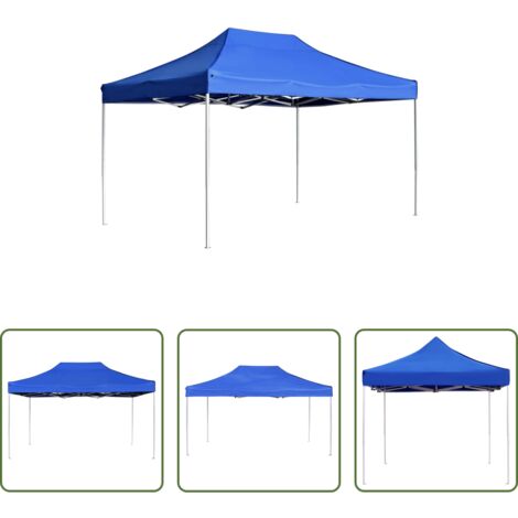 vidaXL Carpa impermeable -  Carpa plegable profesional de aluminio azul 4,5x3 m