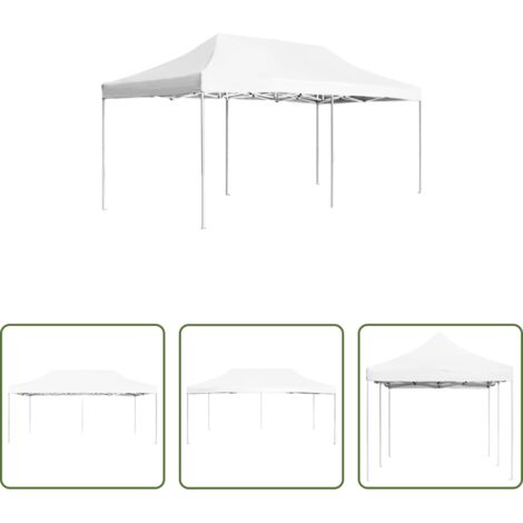 vidaXL Carpa impermeable -  Carpa plegable profesional de aluminio blanco 6x3 m