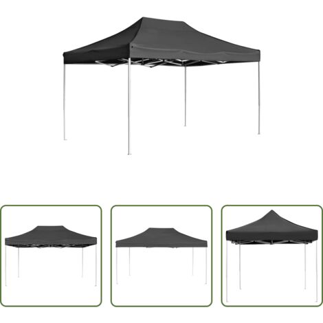 vidaXL Carpa impermeable -  Carpa plegable profesional de aluminio gris antracita 4,5x3 m