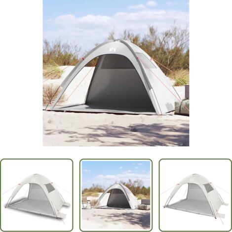 vidaXL Carpa impermeable - Tienda de playa impermeable gris