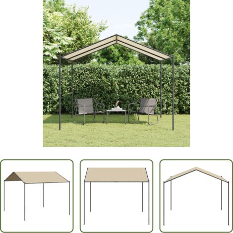 vidaXL Carpa para eventos -  Carpa acero y tela beige 3x3 m