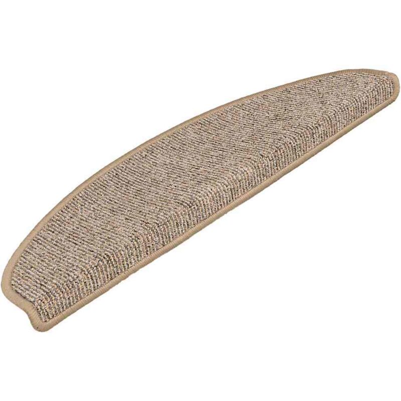 Stair Mats 15 Pcs 65x21x4 Cm Brown Half Round Large Vidaxl