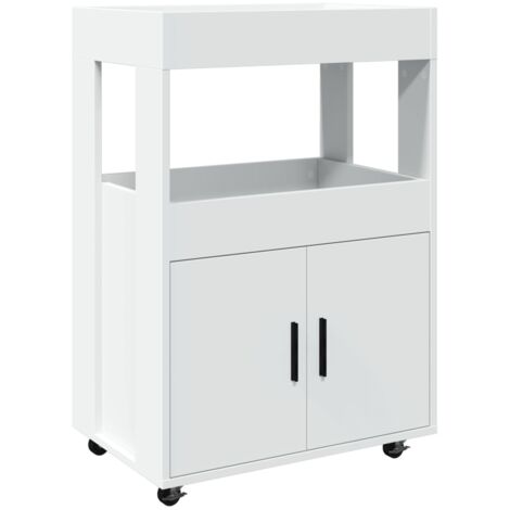 vidaXL Carrello Bar Bianco 60x39,5x89 cm in Legno Multistrato