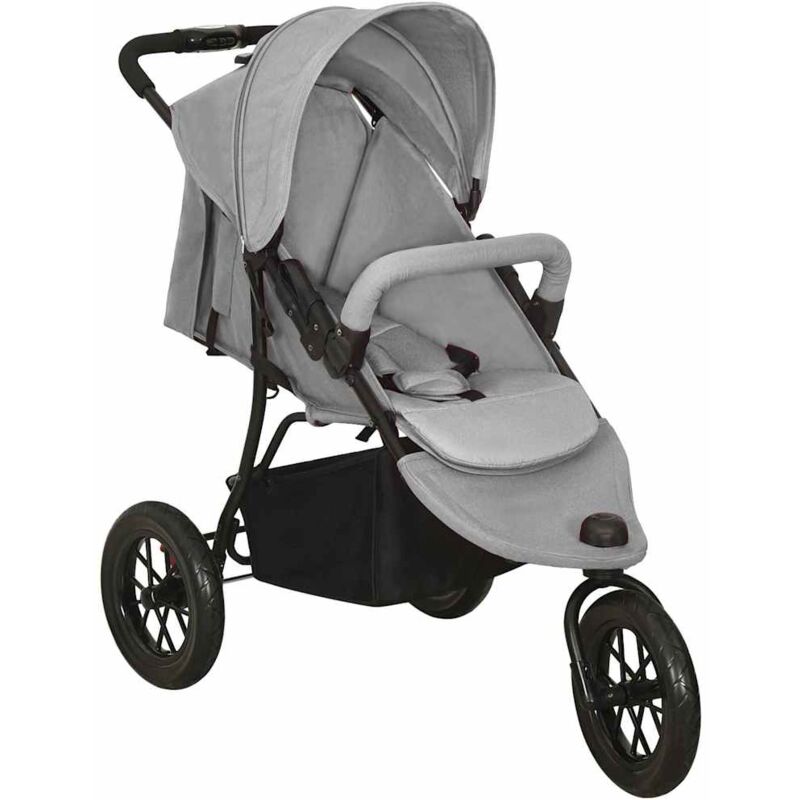 

Carrito de bebés de acero gris claro - Gris - Vidaxl