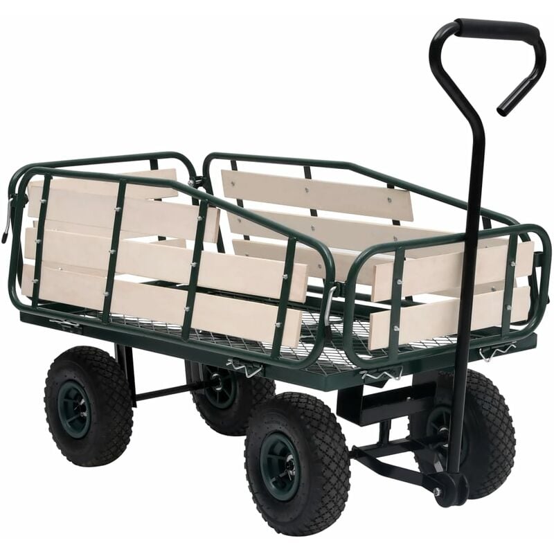 

Carrito de mano de jardín metal y madera 250 kg - Vidaxl