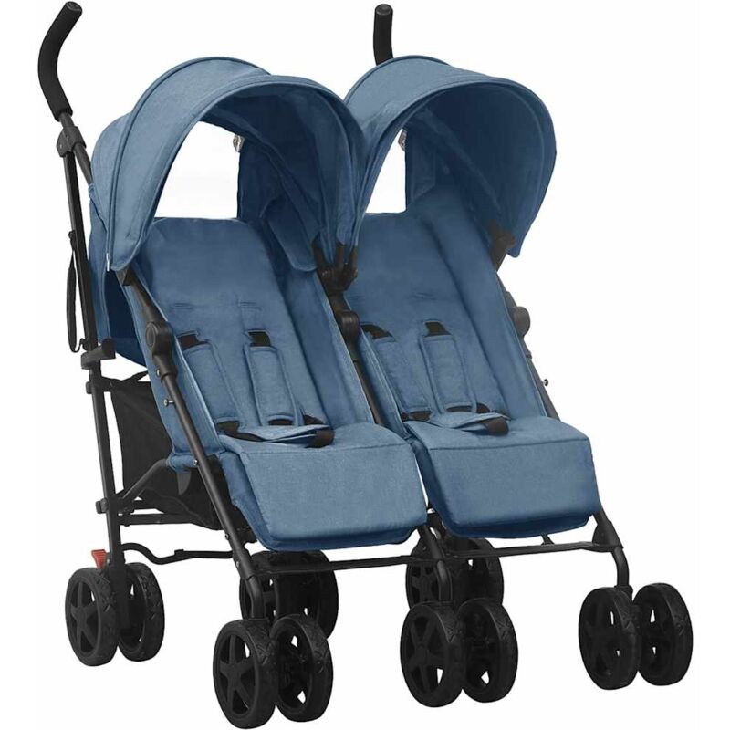 

Carrito para gemelos de acero azul marino - Azul - Vidaxl