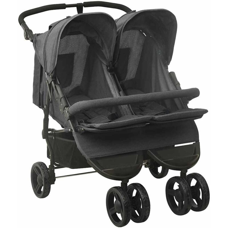 

Carrito para gemelos de acero gris antracita - Antracita - Vidaxl