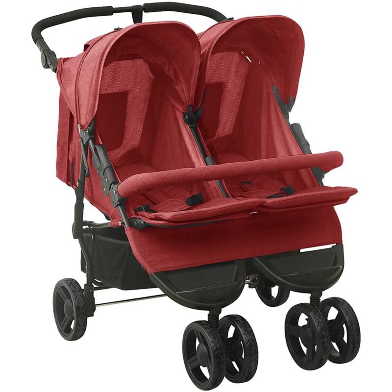 

Carrito para gemelos de acero rojo - Rojo - Vidaxl