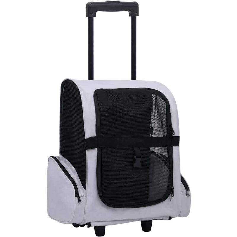 

vidaXL Carrito trolley plegable multiusos para mascotas gris - Gris