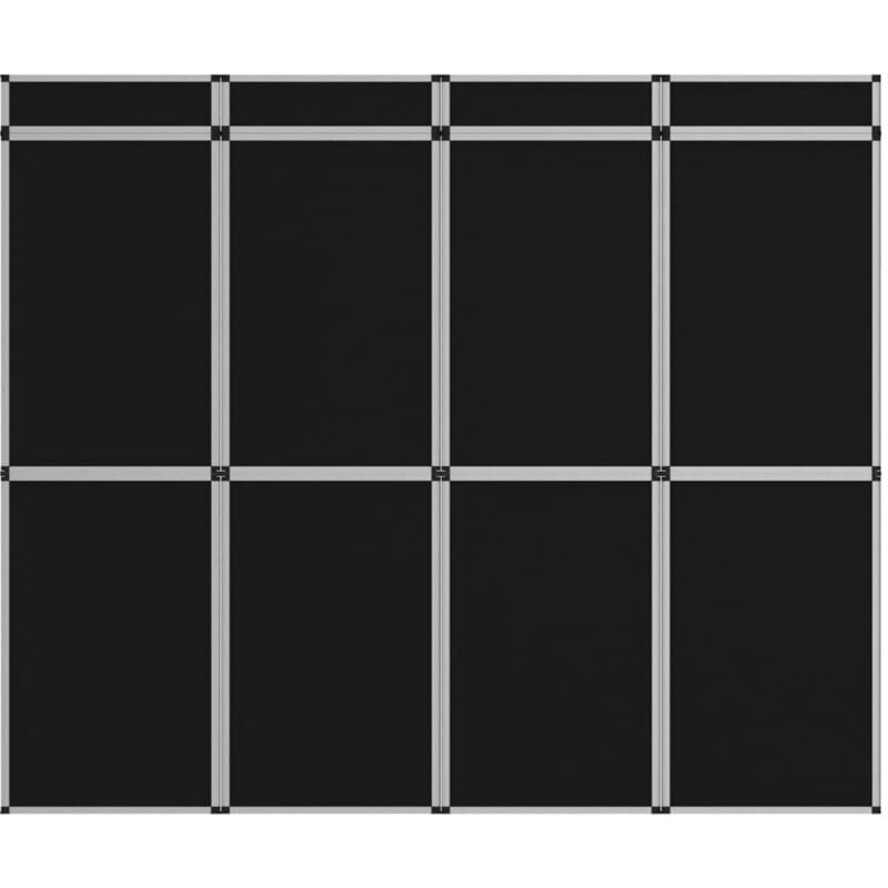 

vidaXL Cartelera de Exposición Plegable 12 Paneles Negro 242x200 cm - Negro