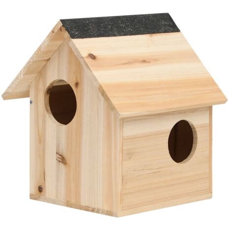 vidaXL Casa para ardillas madera maciza de abeto 26x25x29 cm - Marrón