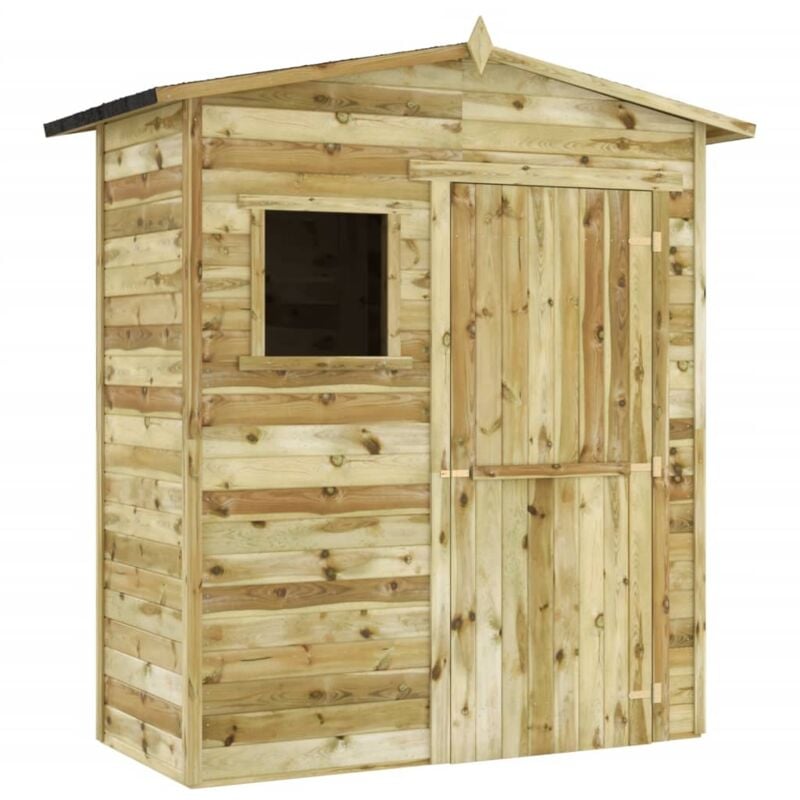 

Caseta de Almacenaje de Jardín Madera de Pino - Marrón - Vidaxl