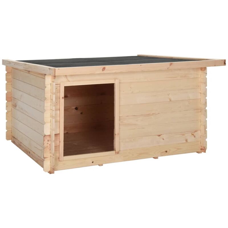 

Caseta para perros madera maciza de pino 150x120x80 cm 14 mm - Marrón - Vidaxl