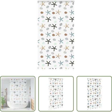 vidaXL Casete para ducha -  Estor enrollable para ducha con casete 130x240 cm tela ancho
