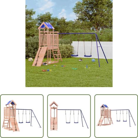 vidaXL Casetta da giardino -  Set da Gioco da Esterno in Legno Massello di Douglas