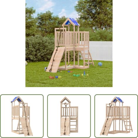 vidaXL Casetta da giardino -  Set da Gioco da Esterno in Legno Massello di Pino