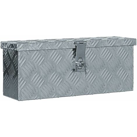 vidaXL Cassetta in Alluminio 48,5x14x20 cm Argento