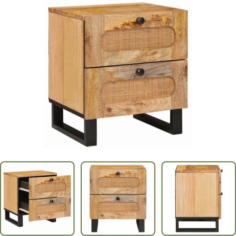 vidaXL Cassetti -  Armadio da Notte con cassetto Naturale 40 x 33 x 46 cm