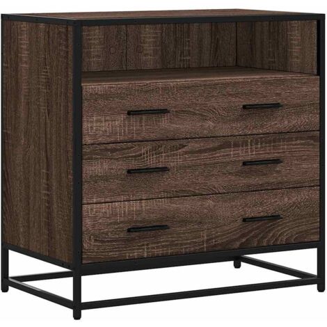 vidaXL Cassettiera Rovere Marrone 70x41x70 cm in Legno Multistrato