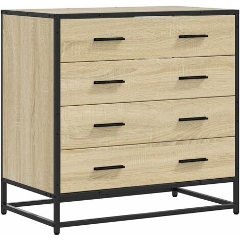 vidaXL Cassettiera Rovere Sonoma 70x41x70 cm in Legno Multistrato