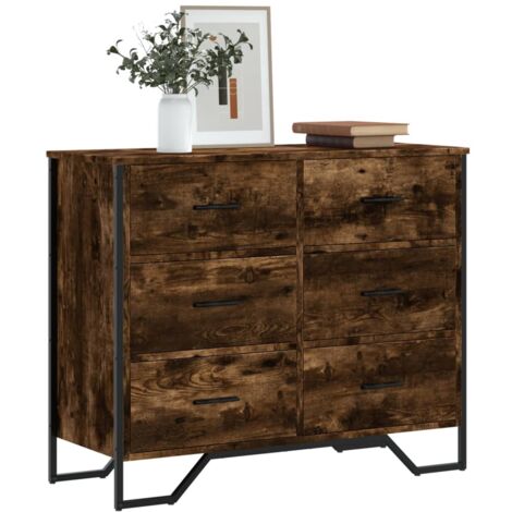 vidaXL Cassettiera Rovere Sonoma 91x35,5x74,5 cm in Truciolato