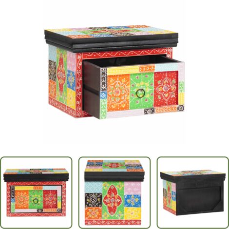 vidaXL Cassetto -  Armadio da Notte con cassetto Multicolore 40 x 30 x 28 cm
