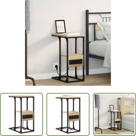 vidaXL Cassetto -  Armadio da Notte con cassetto rovere sonoma 41.5 x 26 x 60.5 cm
