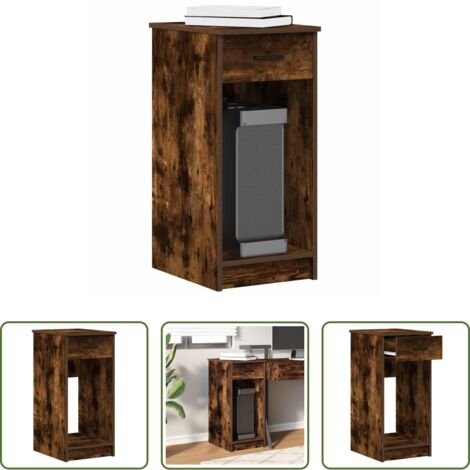 vidaXL Cassetto per computer -  Supporto per Computer a Torre con Cassetto Rovere 35x45x77 cm