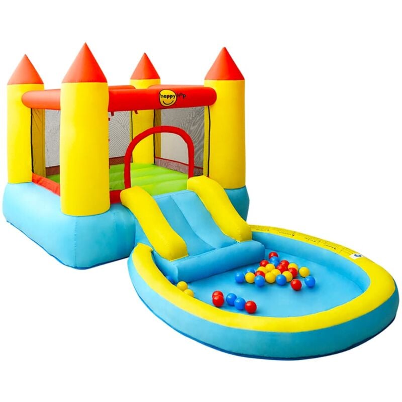 

Castillo hinchable con tobogán PVC 200x365x190 cm - Multicolor - Happy Hop