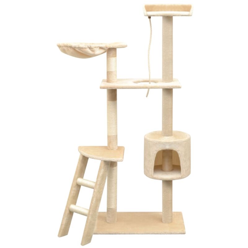 Cat Tree With Sisal Scratching Posts 150 Cm Beige Vidaxl