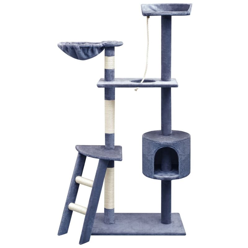 Cat Tree With Sisal Scratching Posts 150 Cm Dark Blue Vidaxl