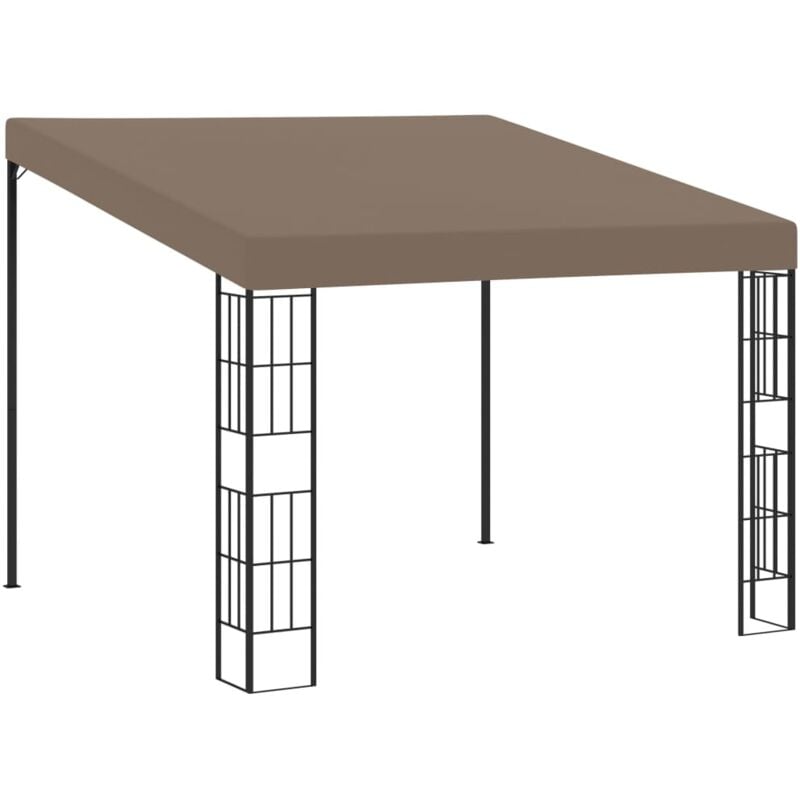 

vidaXL Cenador con montaje en la pared gris taupe 3x3 m - Gris Topo
